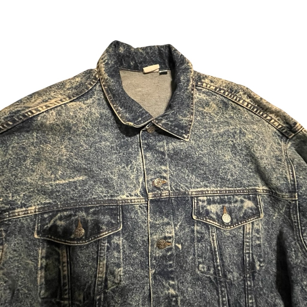 Vintage Grand Casino Hinckley ACID WASH DENIM JACKET XL Made in USA Jean jacket - Picture 3 of 10